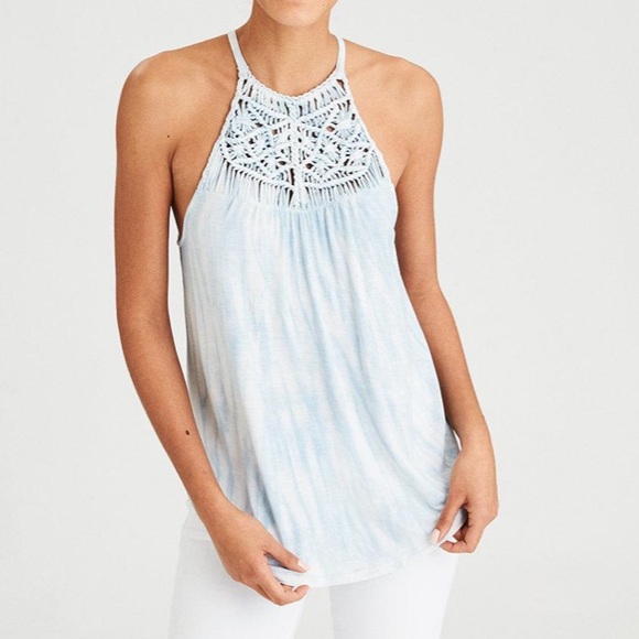 American Eagle Outfitters Tops - NWOT American Eagle Macrame Halter Tank